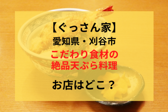 刈谷の「天ぷら杉」絶品の天丼テイクアウトは？お店情報、アクセス、駐車場まとめ【ぐっさん家】